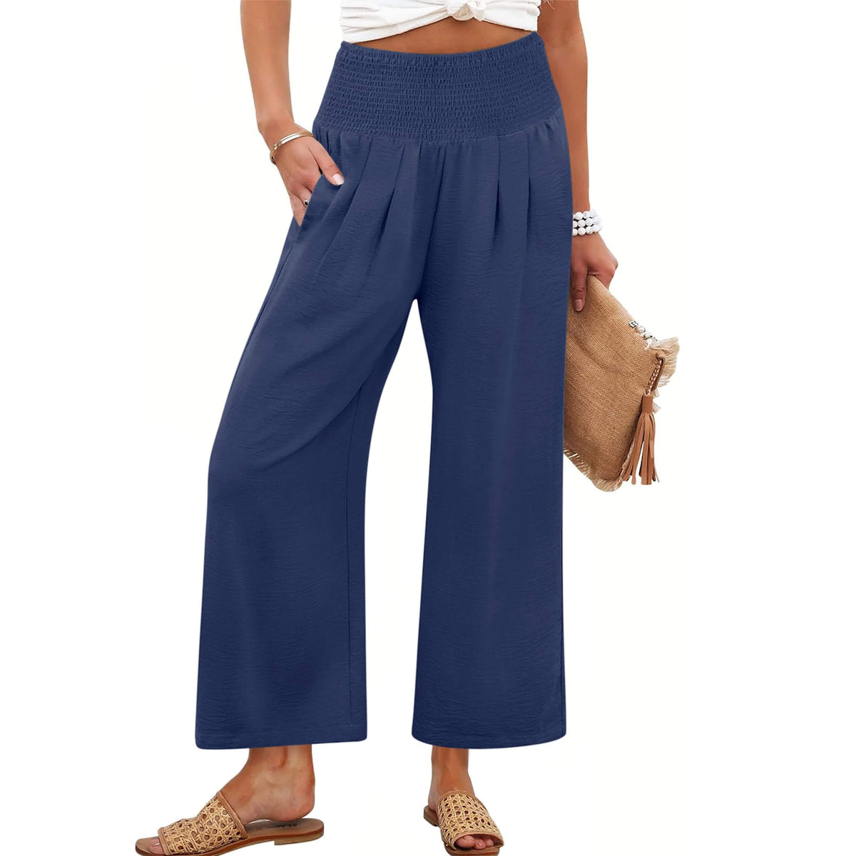 Harper | Fließende Palazzo-Hose mit hohem Bund