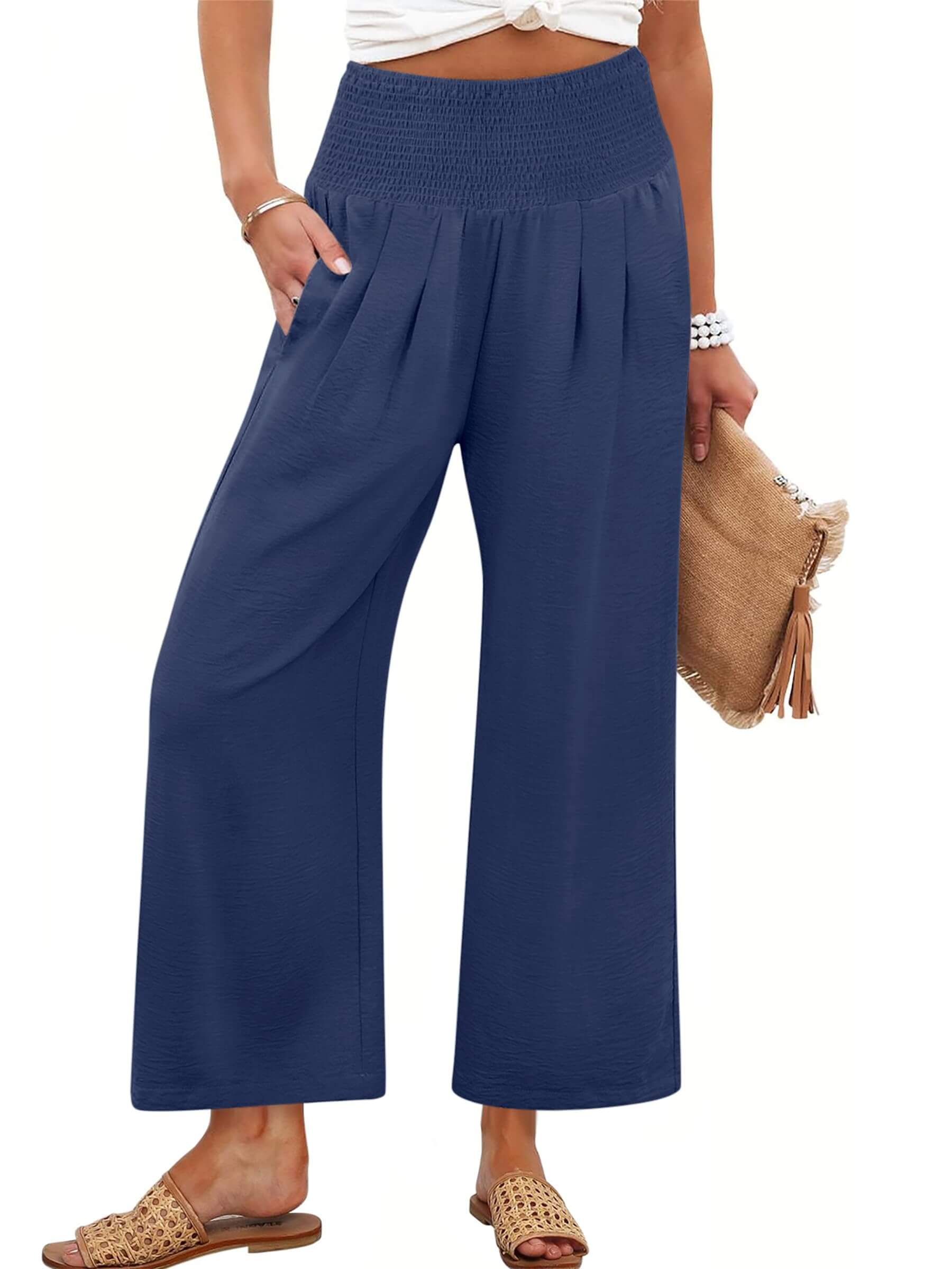 Harper | Fließende Palazzo-Hose mit hohem Bund