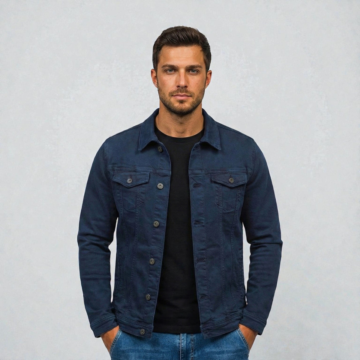 Denim Jacket Women Modern Tailored Fit Casual Essential Stylish 5