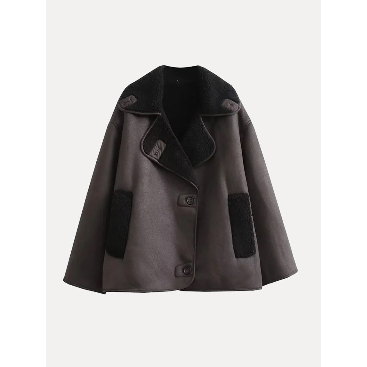 Double-Breasted Jacket Women Stylish Warm Winter Coat Outerwear 3