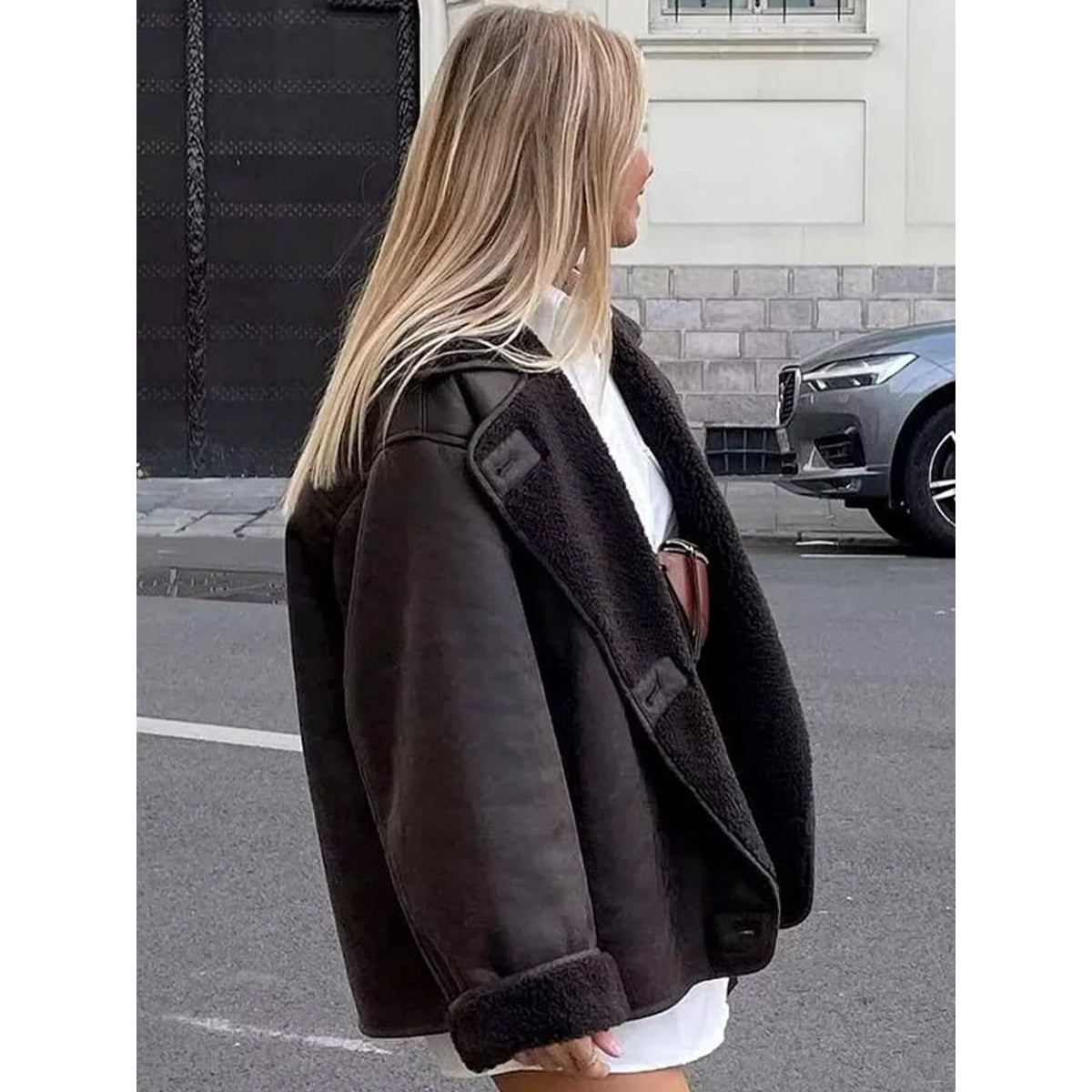 Double-Breasted Jacket Women Stylish Warm Winter Coat Outerwear 4