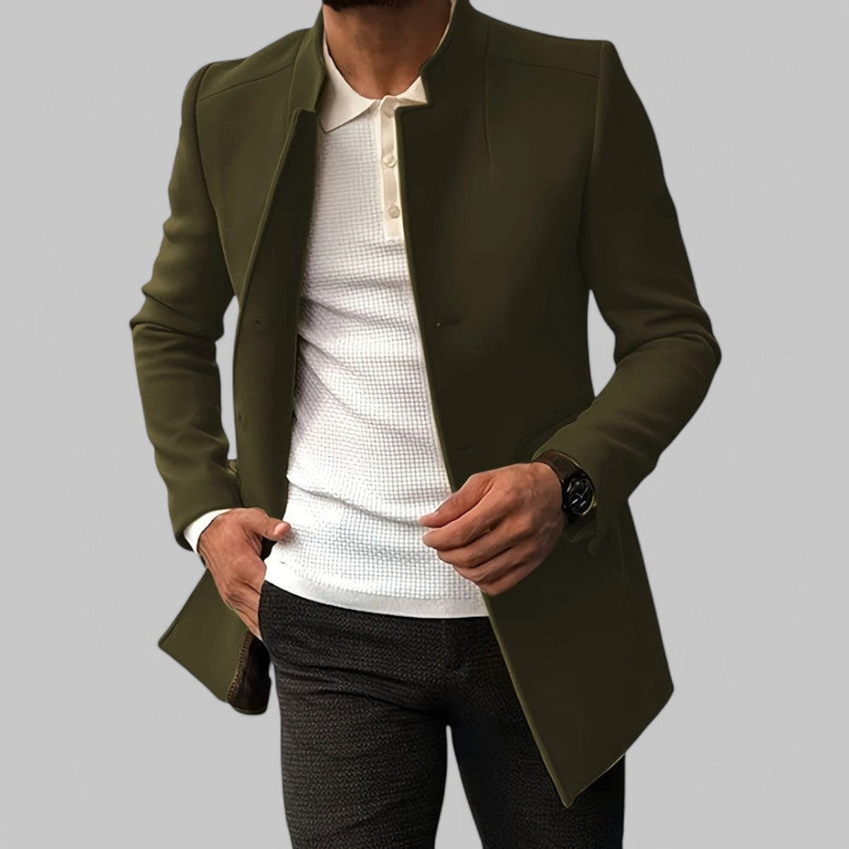 Elegant Casual Winter Jacket Women with Button Details, Chic Style 3