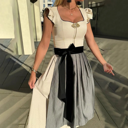 Elegant Dirndl Dress Women Oktoberfest Traditional Modern Fit Stylish 0