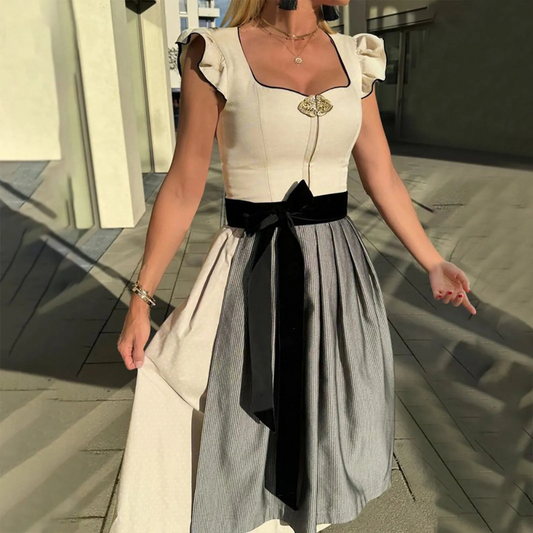 Elegant Dirndl Dress Women Oktoberfest Traditional Modern Fit Stylish 0