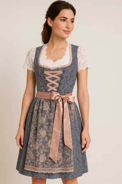 Elegant Dirndl Dress Women Traditional Oktoberfest Style Comfortable Fit 1