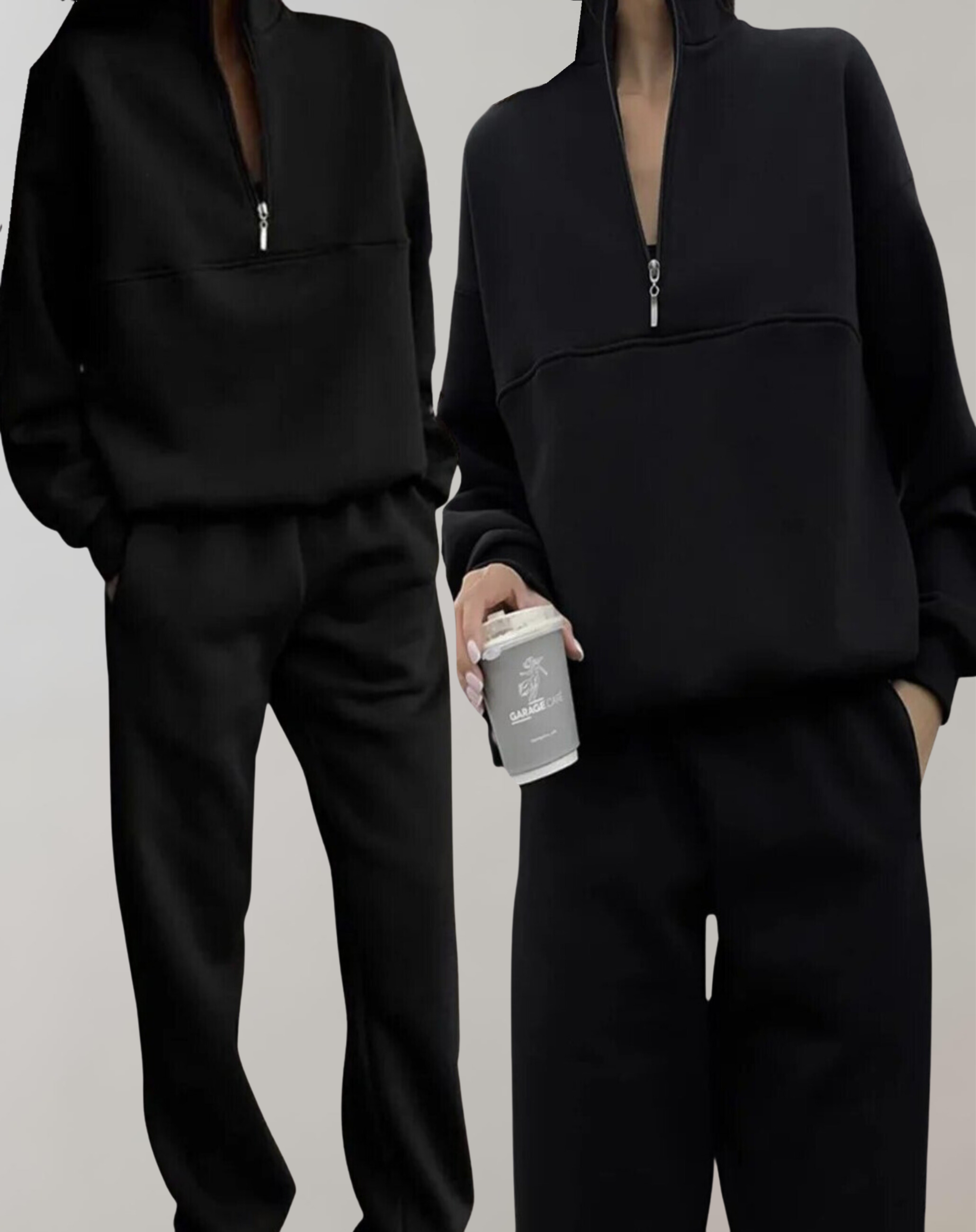 Elegant Fleece Set Women Cozy Chic Outfit Comfortable Clothing 3