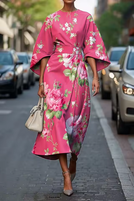 Elegant Floral Dress Women Chic Design Summer Wedding Guest Dresses 2