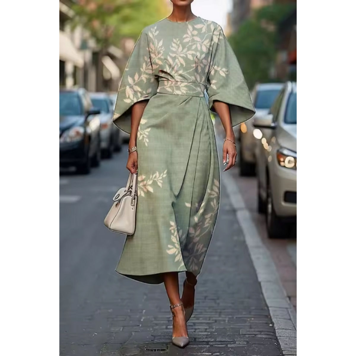 Elegant Floral Dress Women Chic Design Summer Wedding Guest Dresses 3