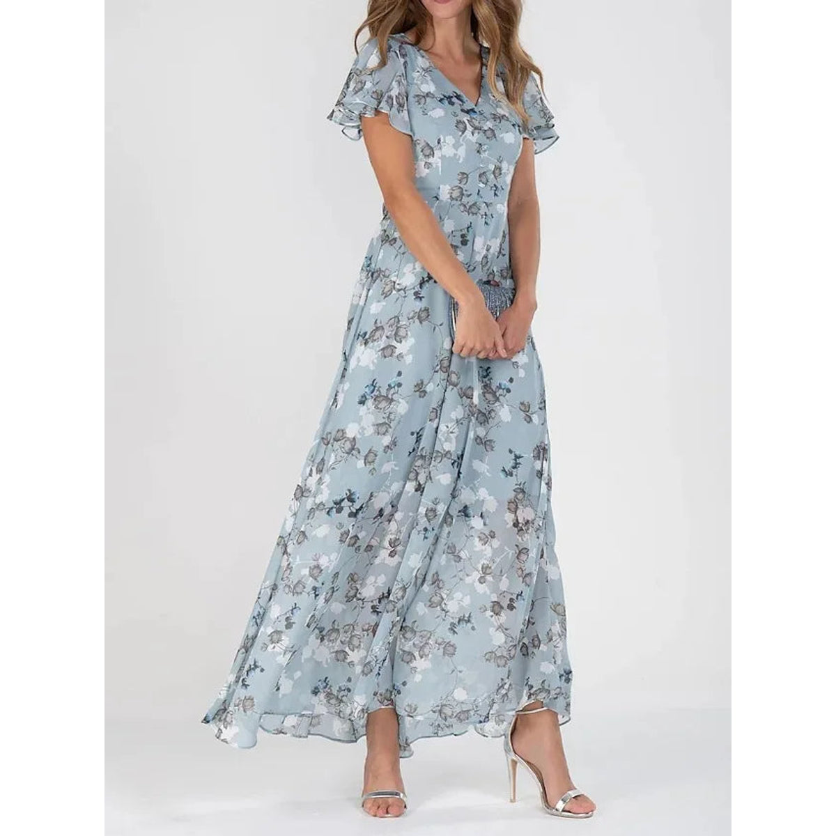 Elegant Midi Dress Women Chic Tailored Fit Versatile Style 0