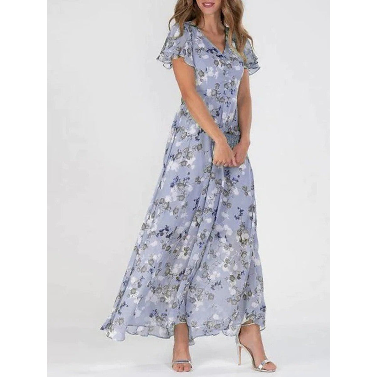 Elegant Midi Dress Women Chic Tailored Fit Versatile Style 4
