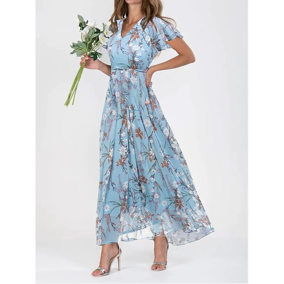 Elegant Midi Dress Women Chic Tailored Fit Versatile Style 5