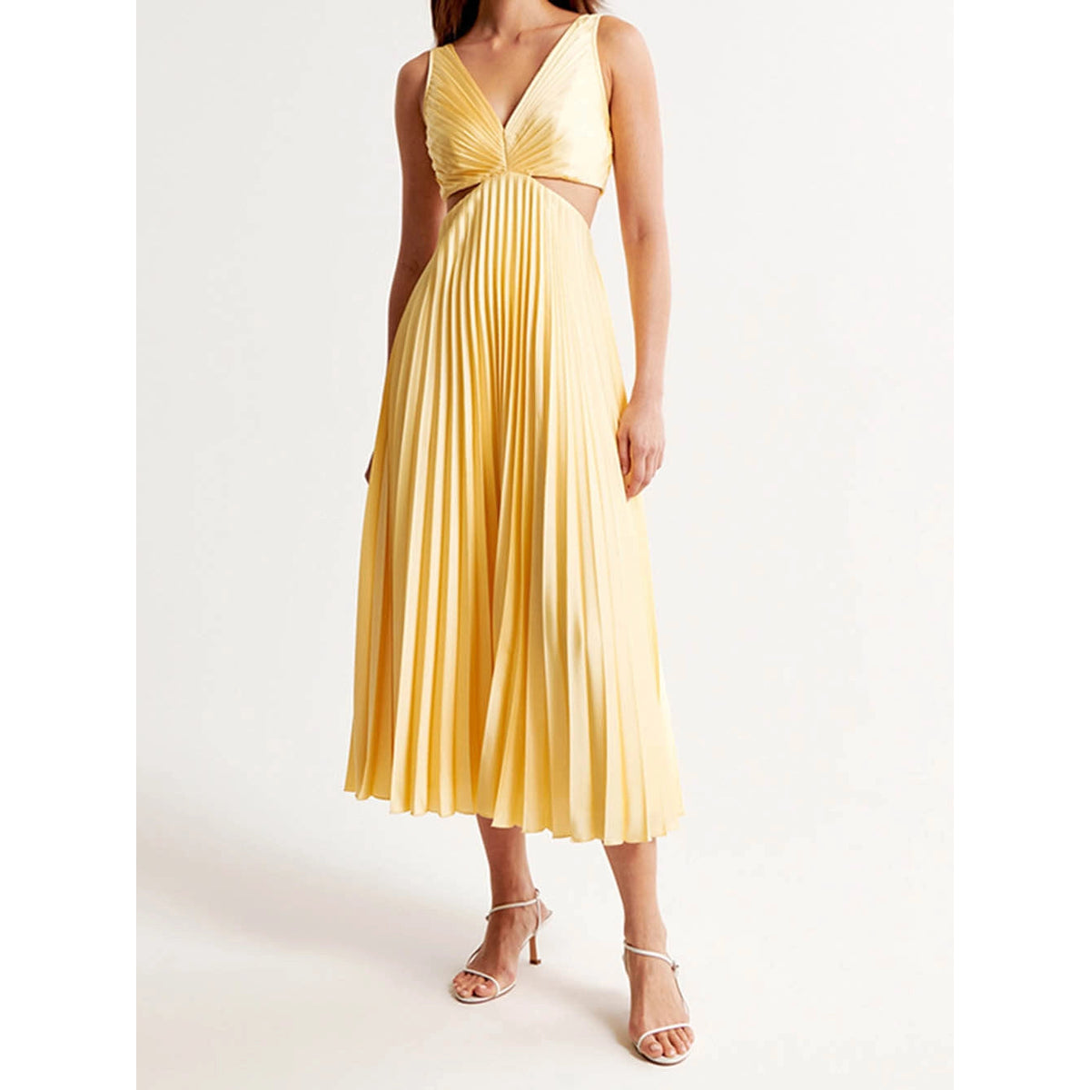 Elegant Plissé Evening Dress Midi Timeless Style for Formal Occasions 1