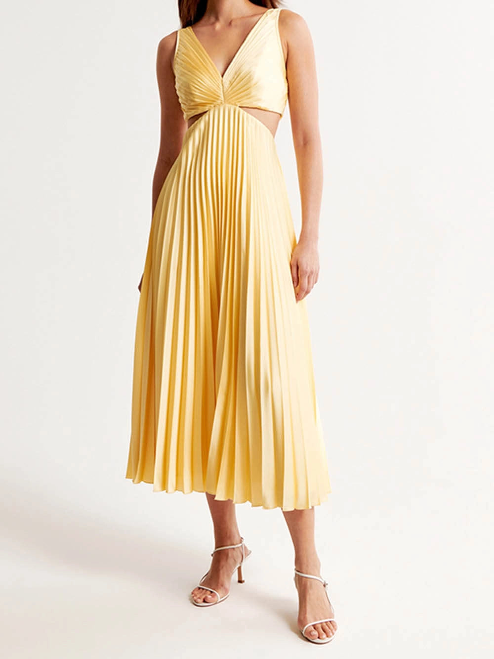 Elegant Plissé Evening Dress Midi Timeless Style for Formal Occasions 1