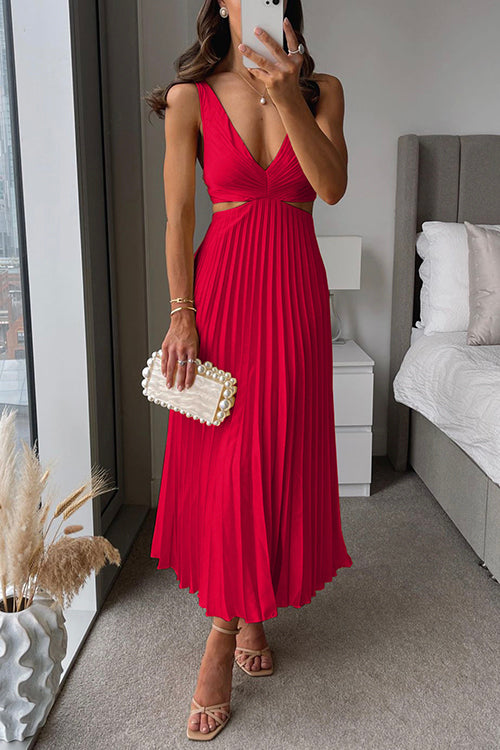 Elegant Plissé Evening Dress Midi Timeless Style for Formal Occasions 10