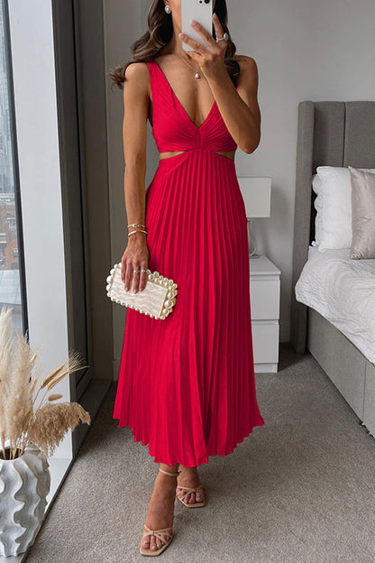 Elegant Plissé Evening Dress Midi Timeless Style for Formal Occasions 10