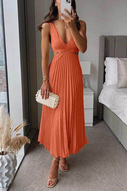 Elegant Plissé Evening Dress Midi Timeless Style for Formal Occasions 11