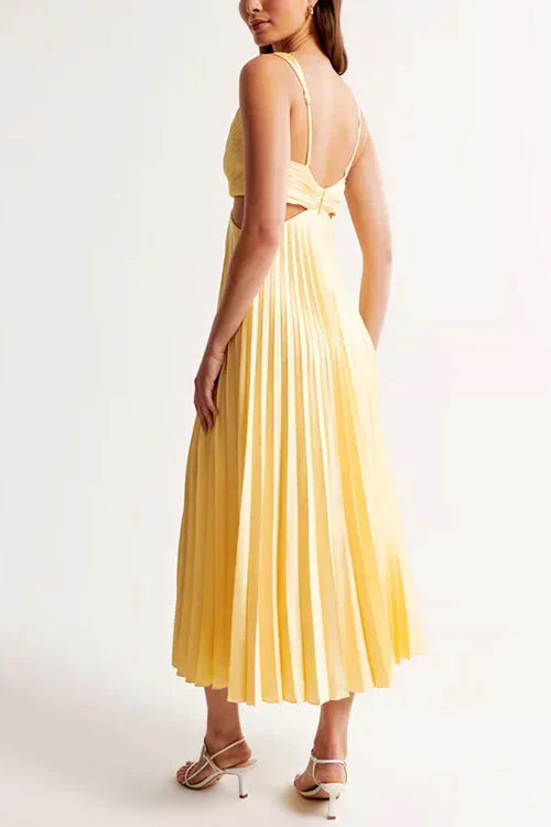 Elegant Plissé Evening Dress Midi Timeless Style for Formal Occasions 5