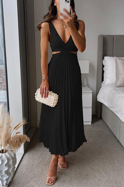 Elegant Plissé Evening Dress Midi Timeless Style for Formal Occasions 7