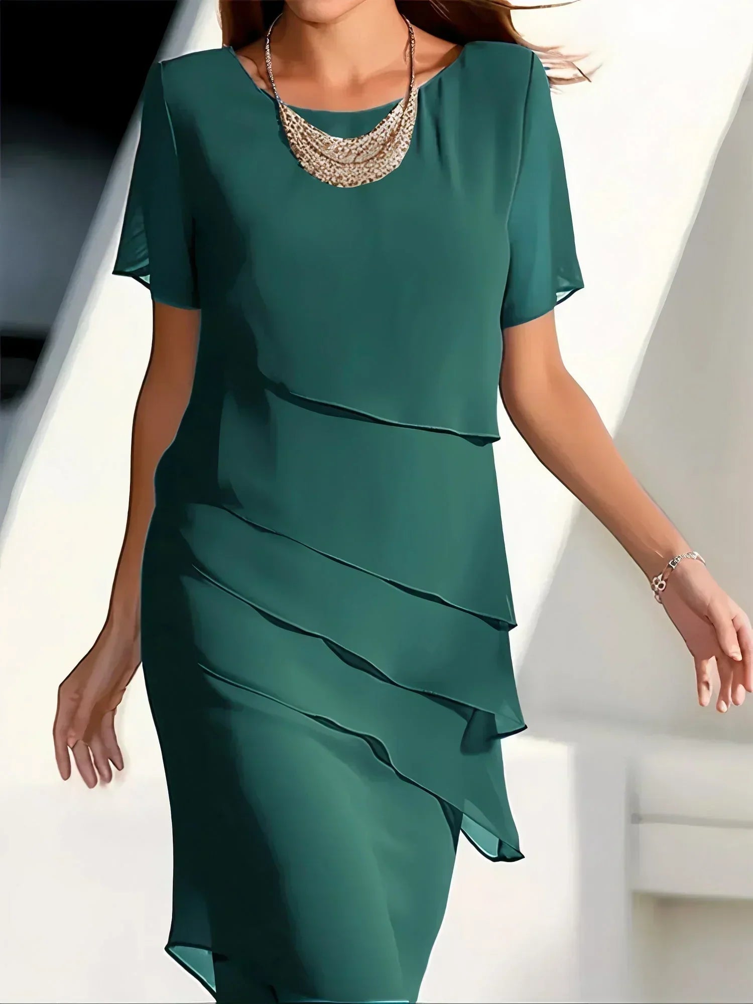 Elegant Slimming Dress for Women Tailored Chic Summer Style 2