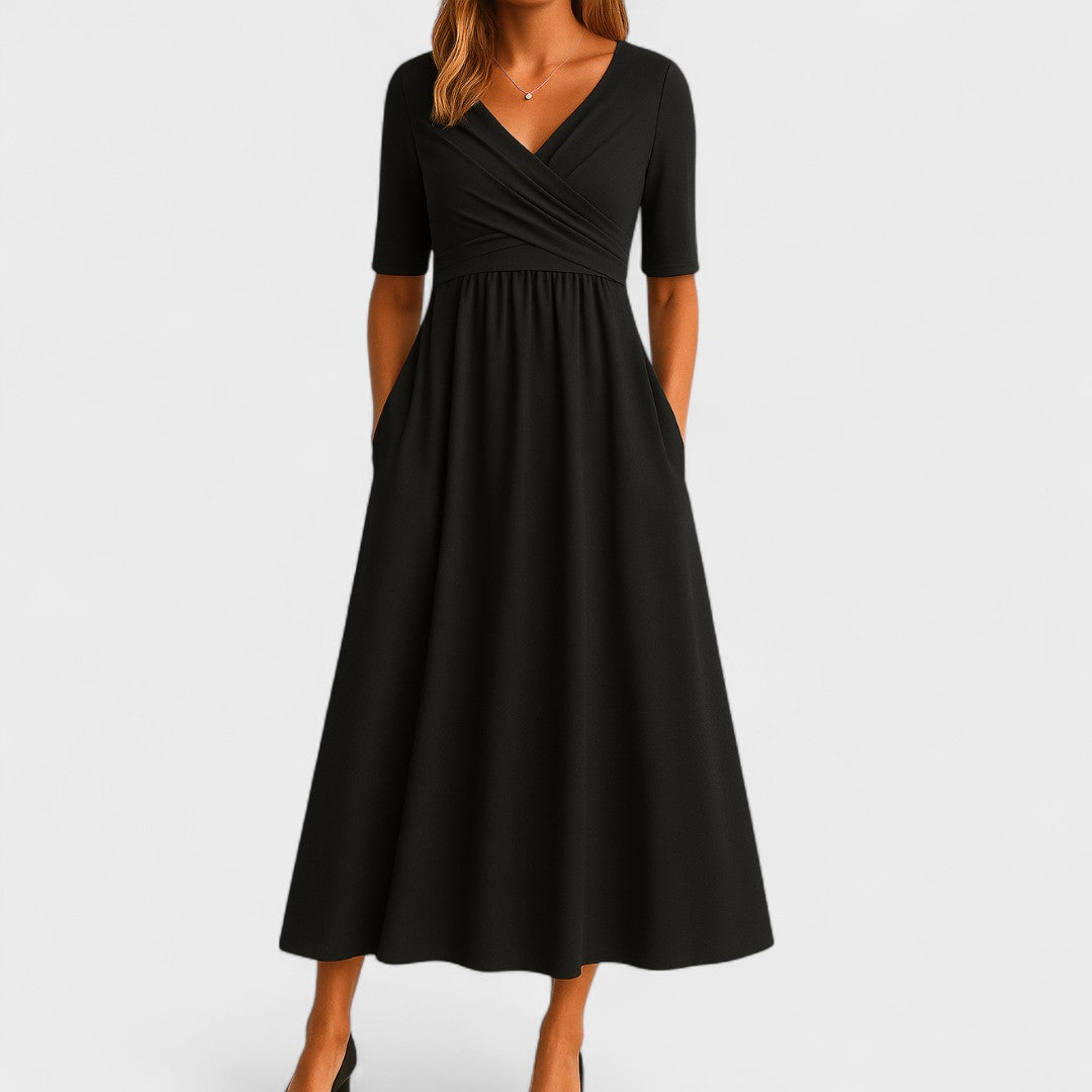 Elegant Summer Dress A-Line Midi for Women - Timeless White Dress 1