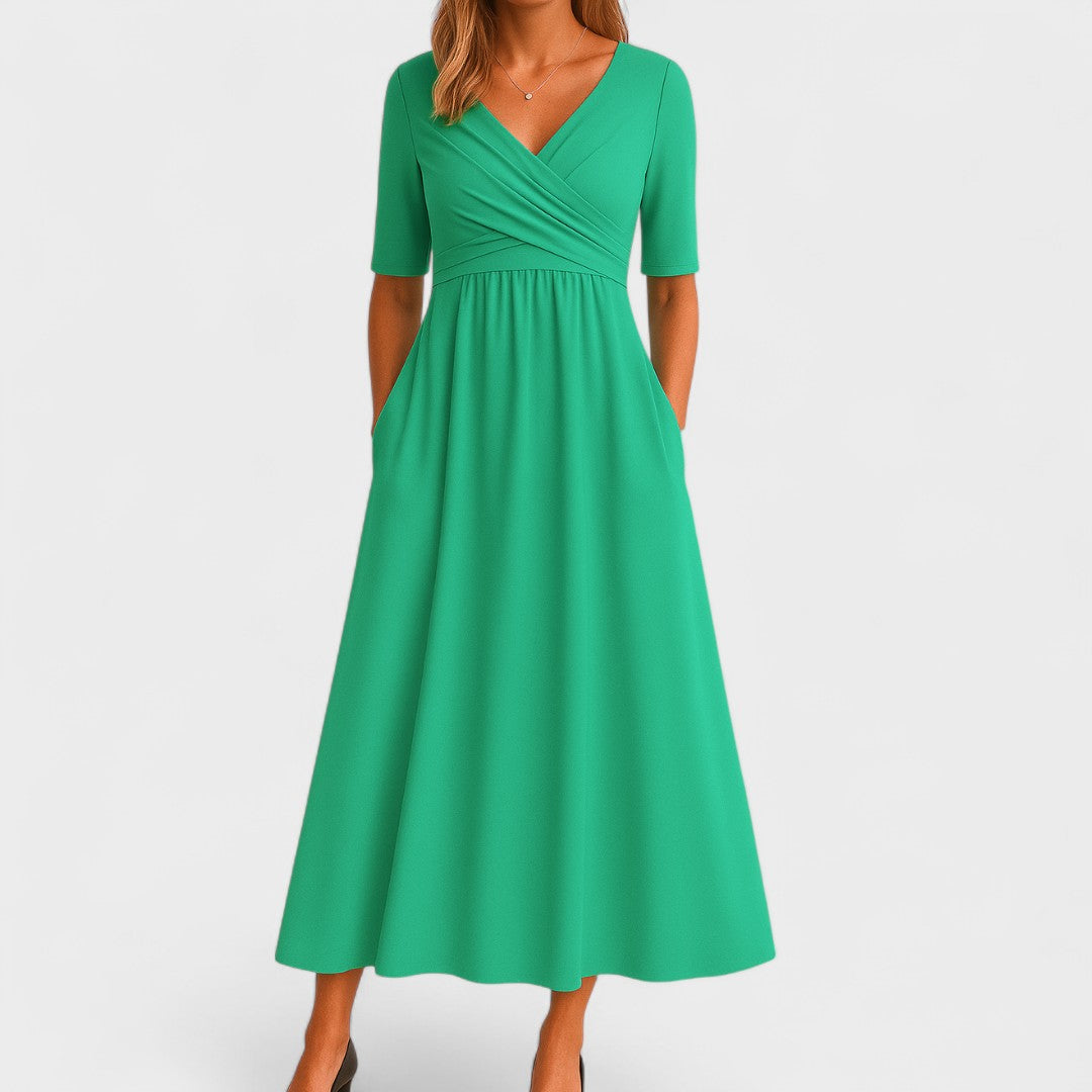 Elegant Summer Dress A-Line Midi for Women - Timeless White Dress 4