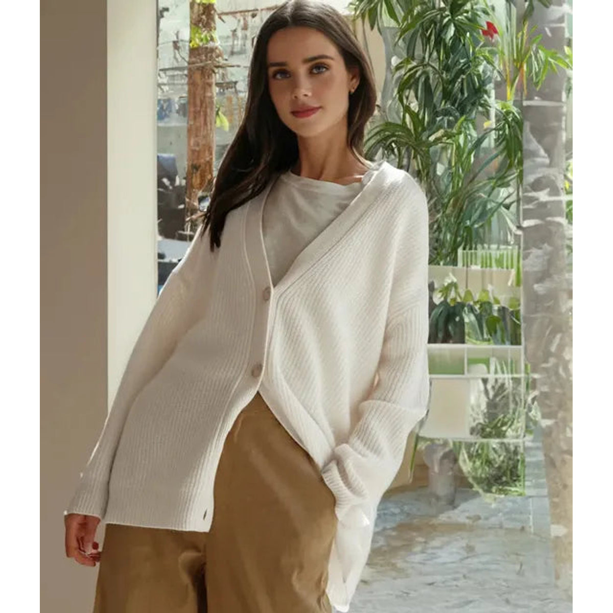 Elegant Women's Cardigan Soft Fabric Timeless Style Versatile Layering Piece 9