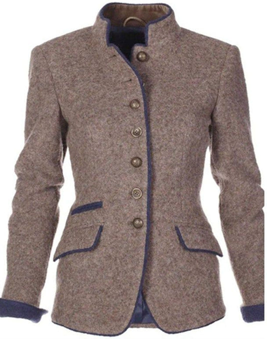 Elegant Women's Jacket Solid Color Timeless Style Long Sleeve Casual 1