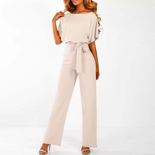 Elegant Women's Jumpsuit Dark Blue Chic Stylish Design Casual 0