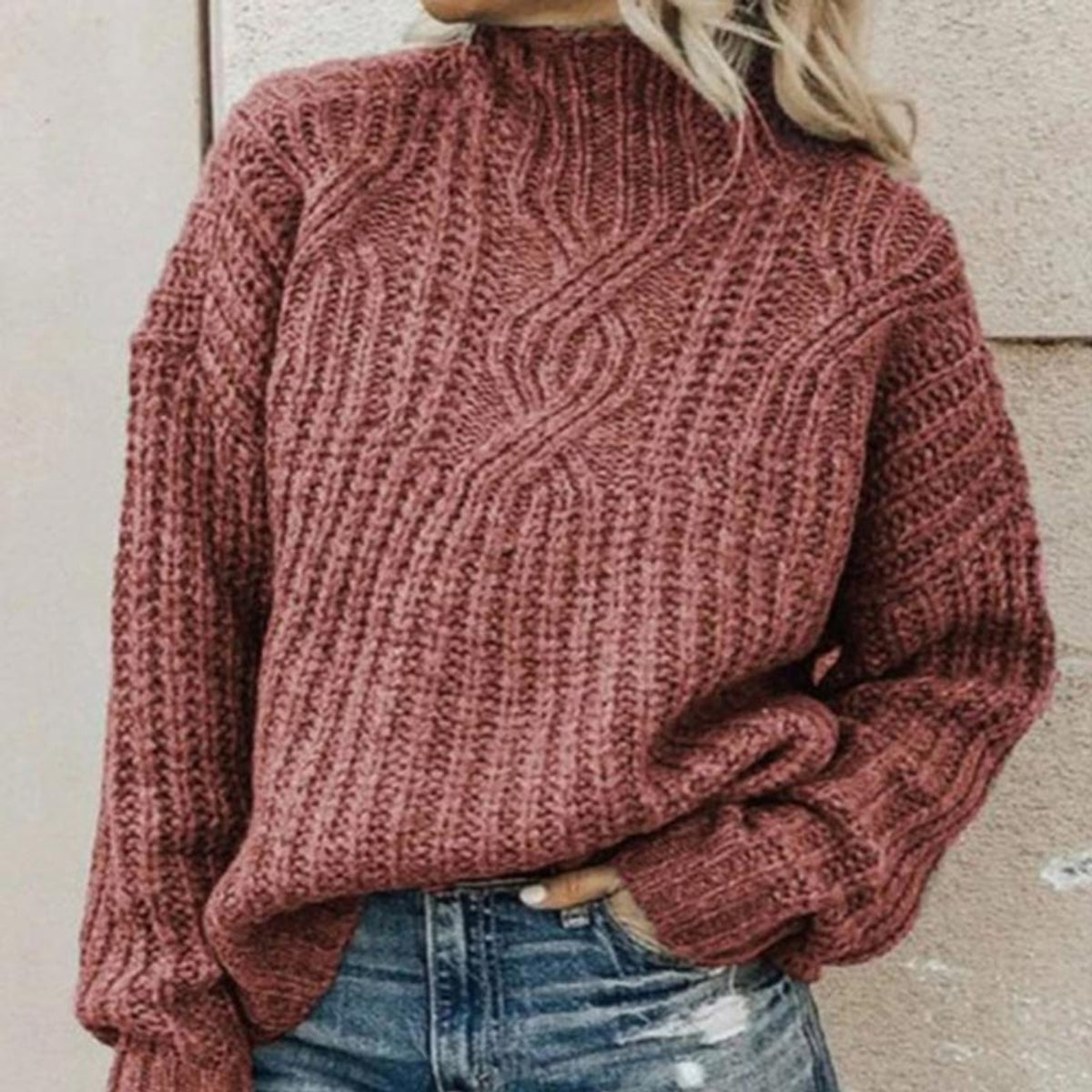 Elegant Women's Soft Knit Sweater All Seasons Versatile Style 2