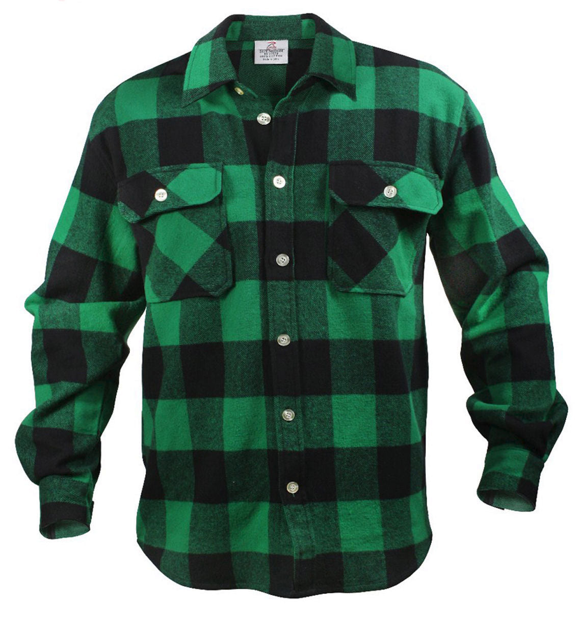 Extra Heavyweight Buffalo Plaid Flannel Shirt Men Warm Cotton Comfort 1