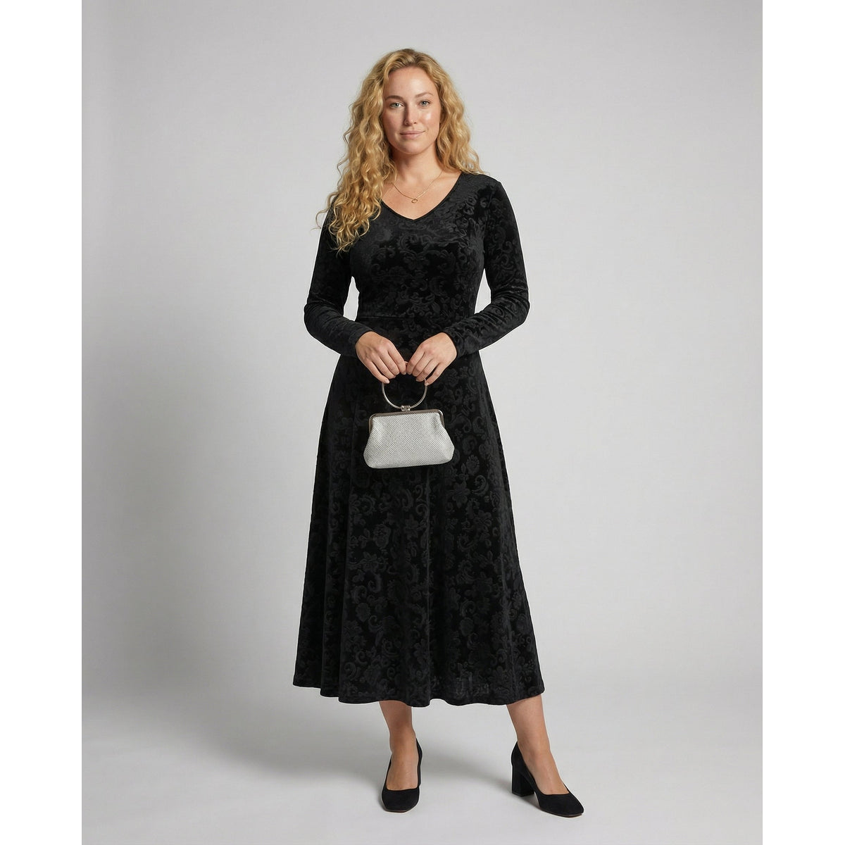 Flared Dress Women Elegant Summer Style Figure-Flattering Fit 0