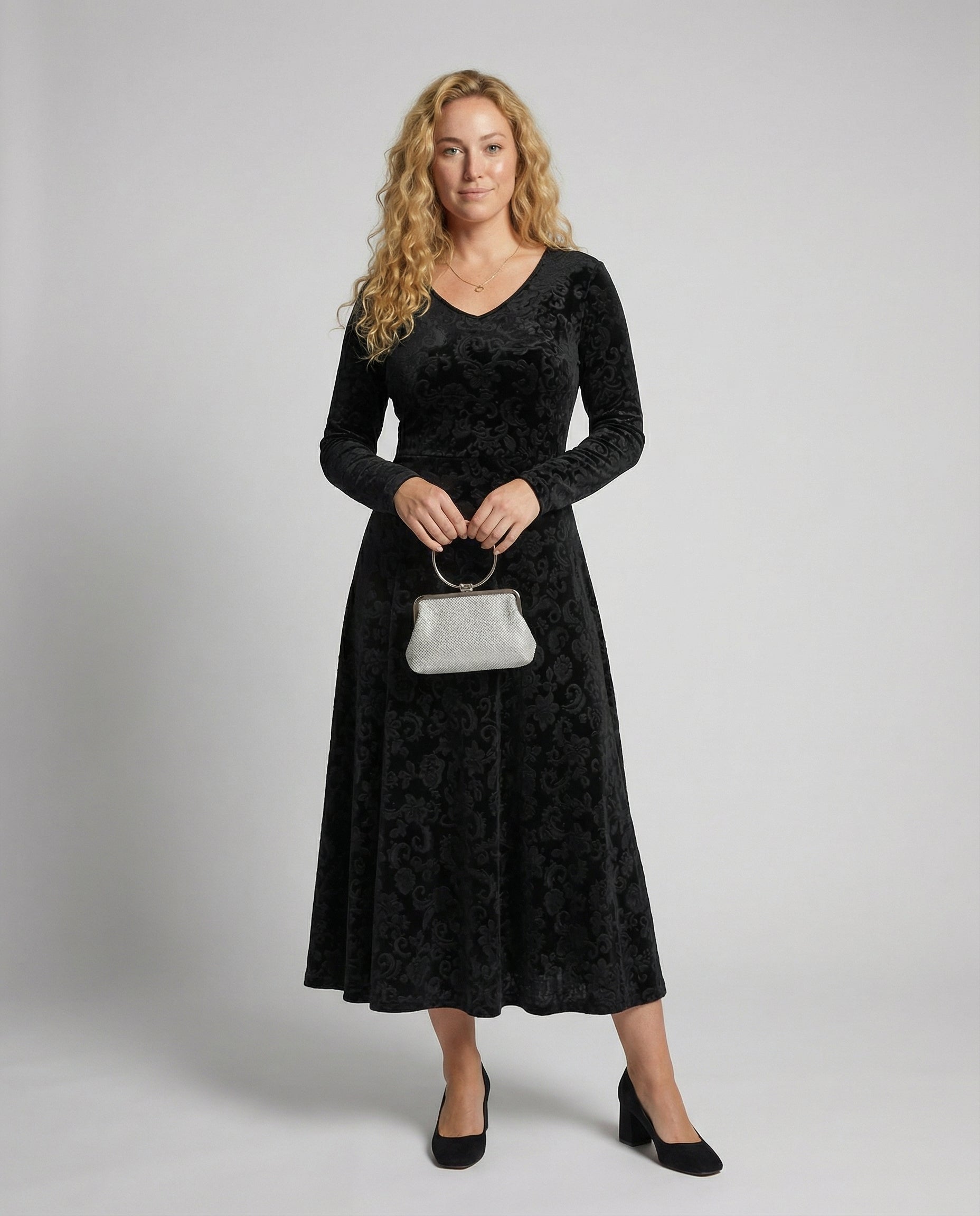 Flared Dress Women Elegant Summer Style Figure-Flattering Fit 0