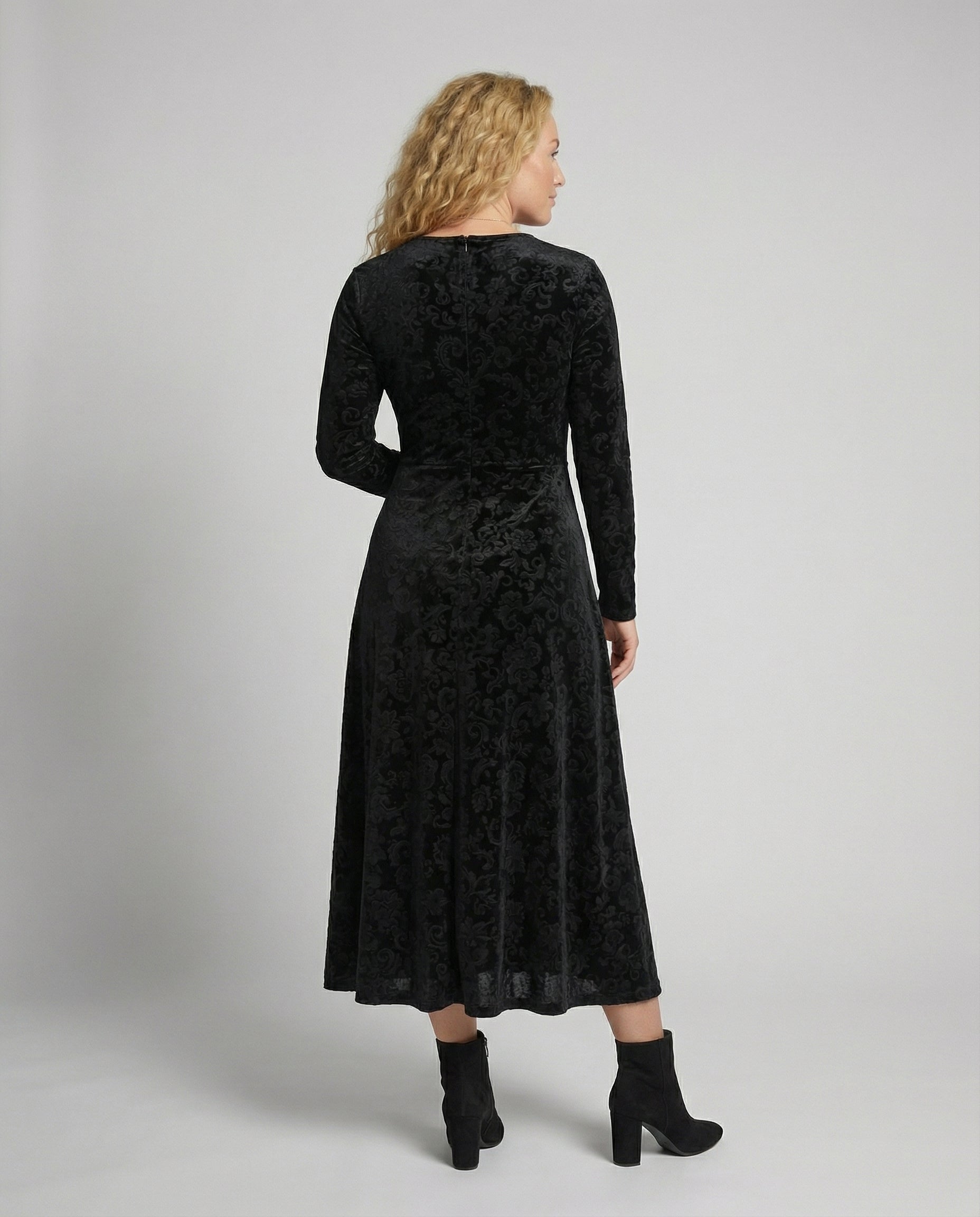 Flared Dress Women Elegant Summer Style Figure-Flattering Fit 3