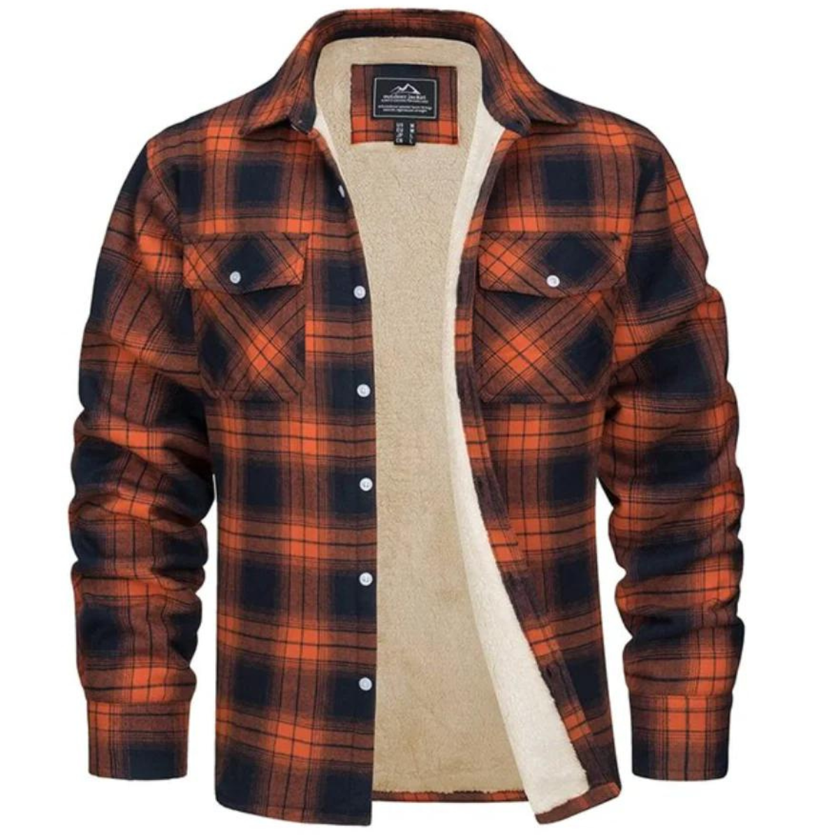 Fleece Jacket Men Stylish Checkered Winter Outerwear Warmth & Comfort 0