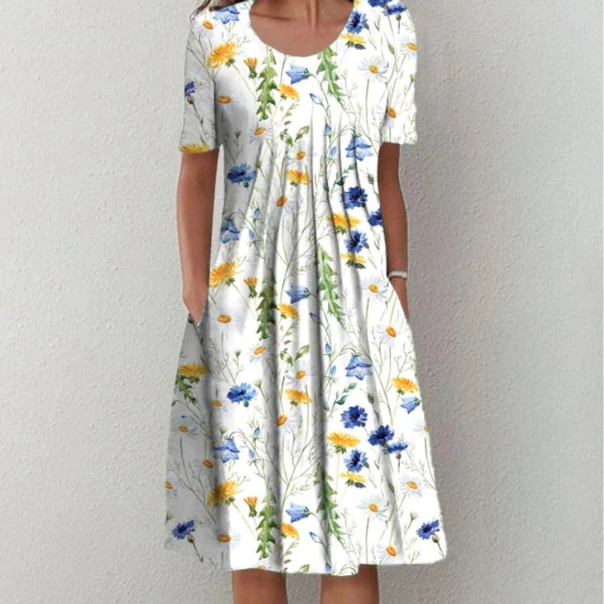 Floral Dress Women Casual Fit with Pockets Summer Elegance 2