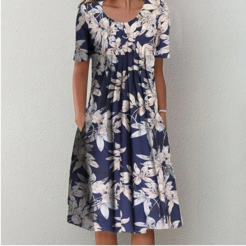 Floral Dress Women Casual Fit with Pockets Summer Elegance 6