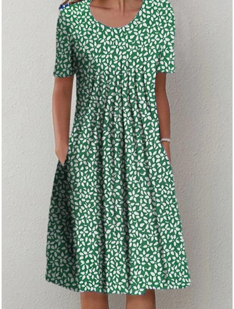 Floral Dress Women Casual Fit with Pockets Summer Elegance 8