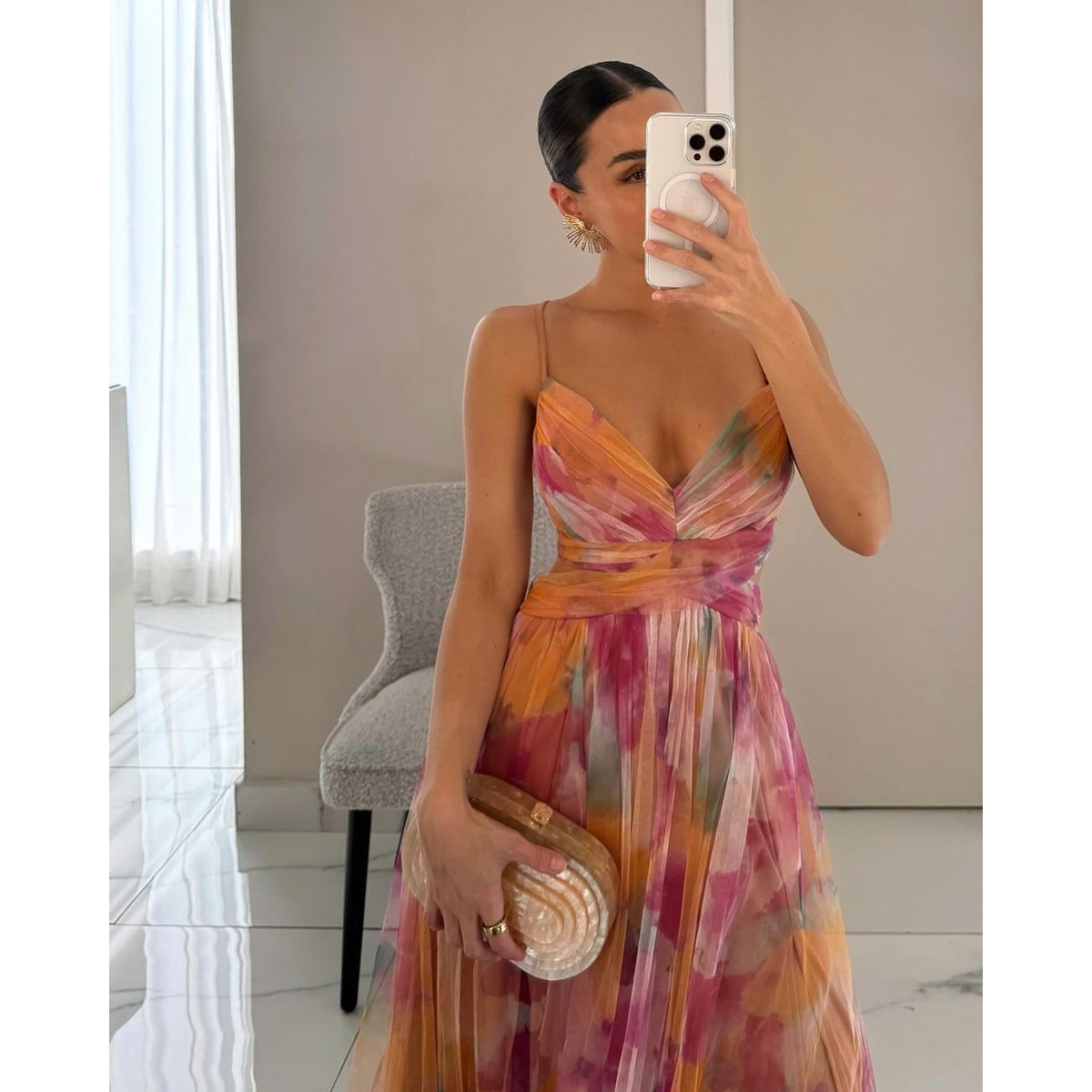 Floral Maxi Dress Women Lightweight Summer Style Effortless Elegance 2