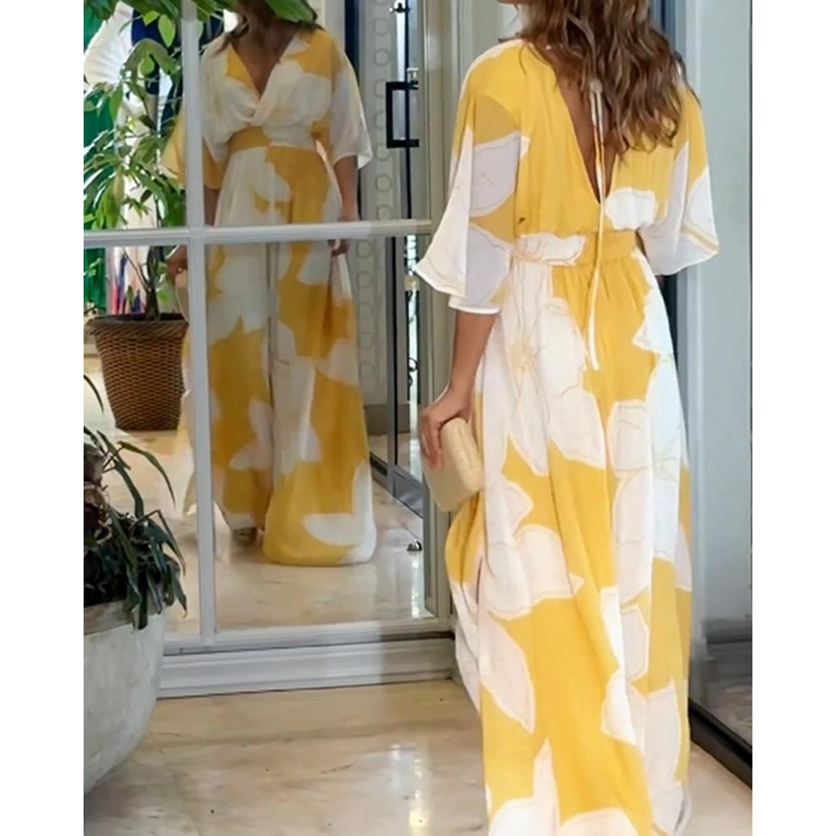 Floral Midi Dress Women Chic Harmony Design Summer Elegance 2