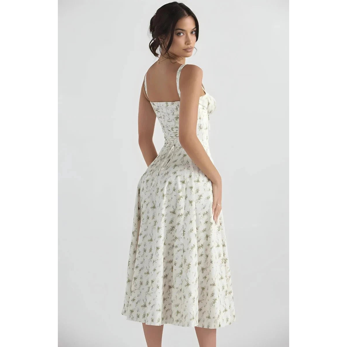 Floral Print Summer Dress for Women Adjustable Straps Casual Chic 2