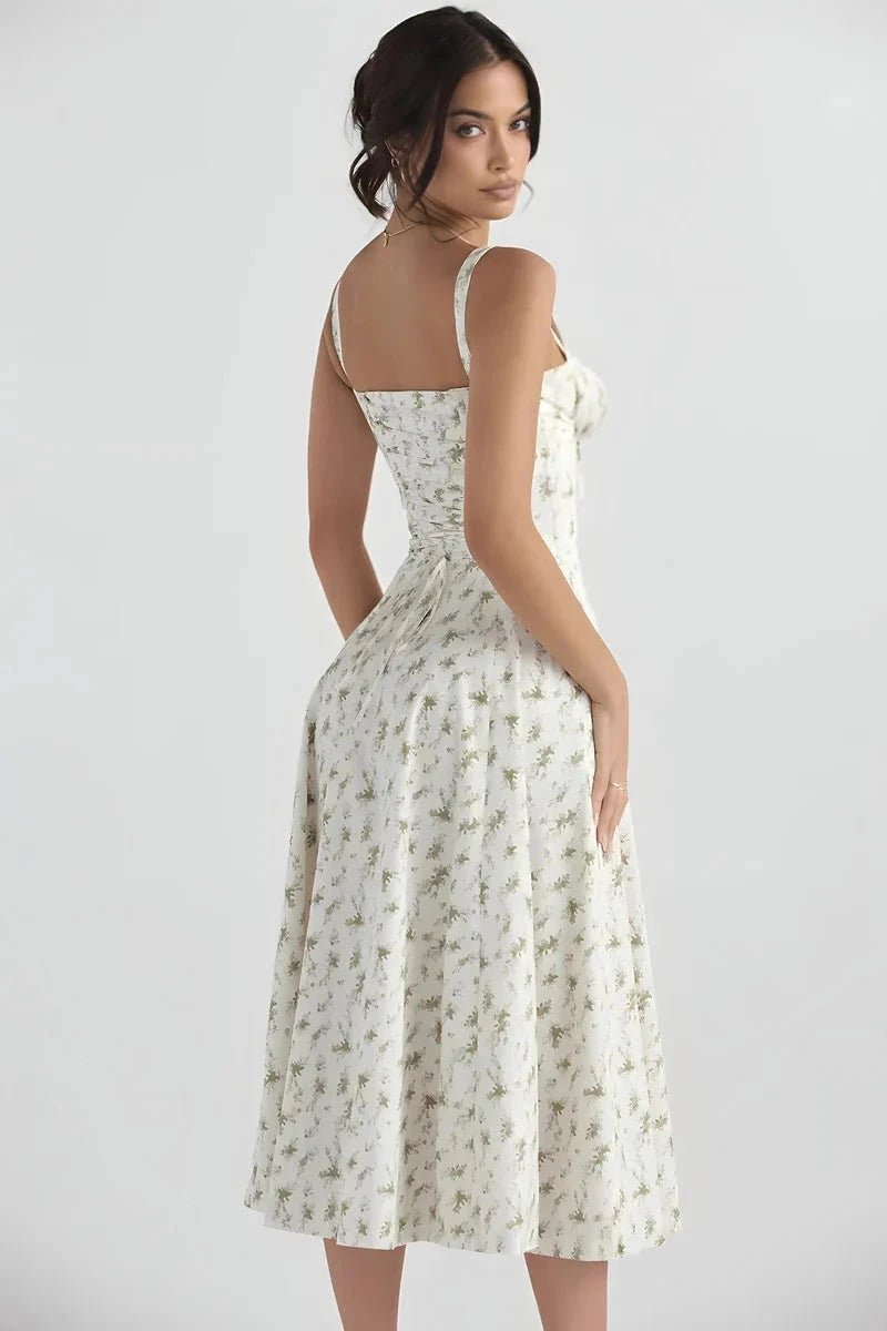 Floral Print Summer Dress for Women Adjustable Straps Casual Chic 2