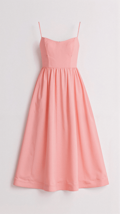 Flowing Midi Dress Women Elegant Soft Fabric Casual Chic 5