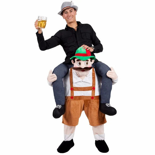 Funny Trip Costume Piggyback Ride Adult Halloween Outfit 0