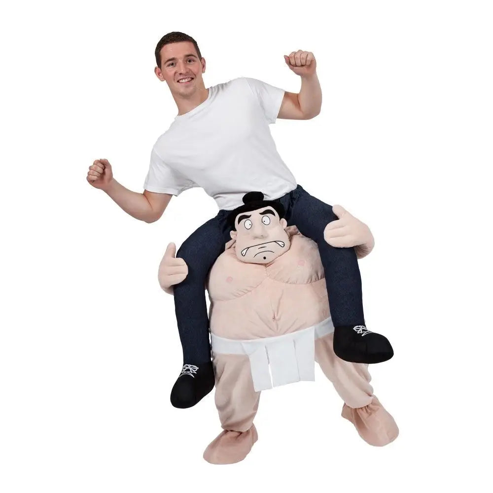 Funny Trip Costume Piggyback Ride Adult Halloween Outfit 2