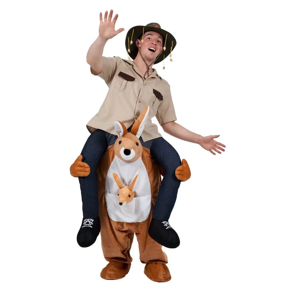 Funny Trip Costume Piggyback Ride Adult Halloween Outfit 4