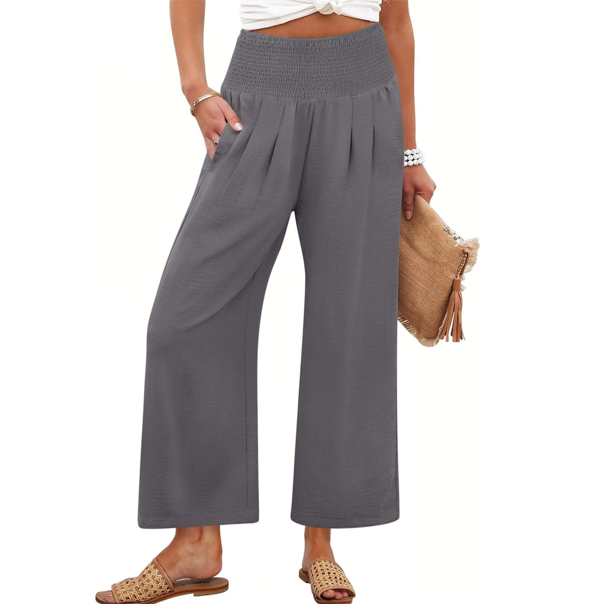 Harper | Fließende Palazzo-Hose mit hohem Bund
