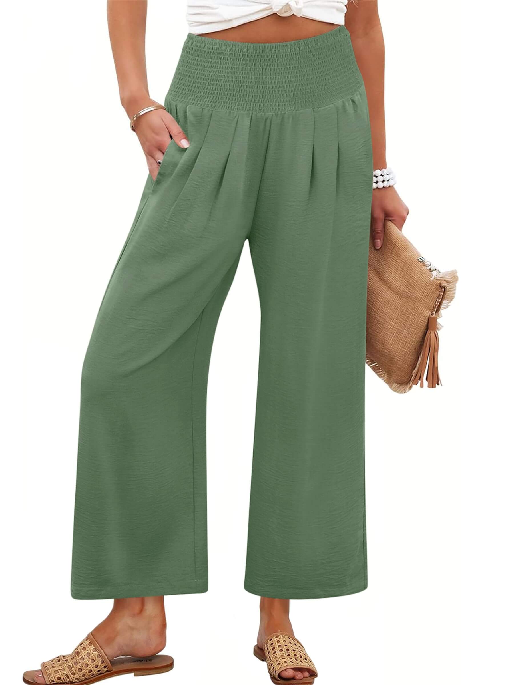 Harper | Fließende Palazzo-Hose mit hohem Bund