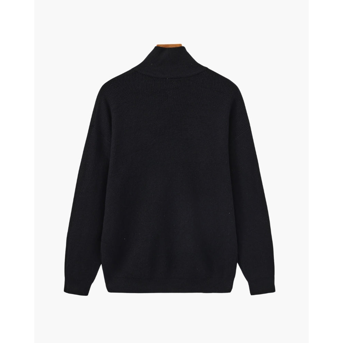 Half-Zip Sweatshirt Men Modern Knit Pullover for Effortless Style 1