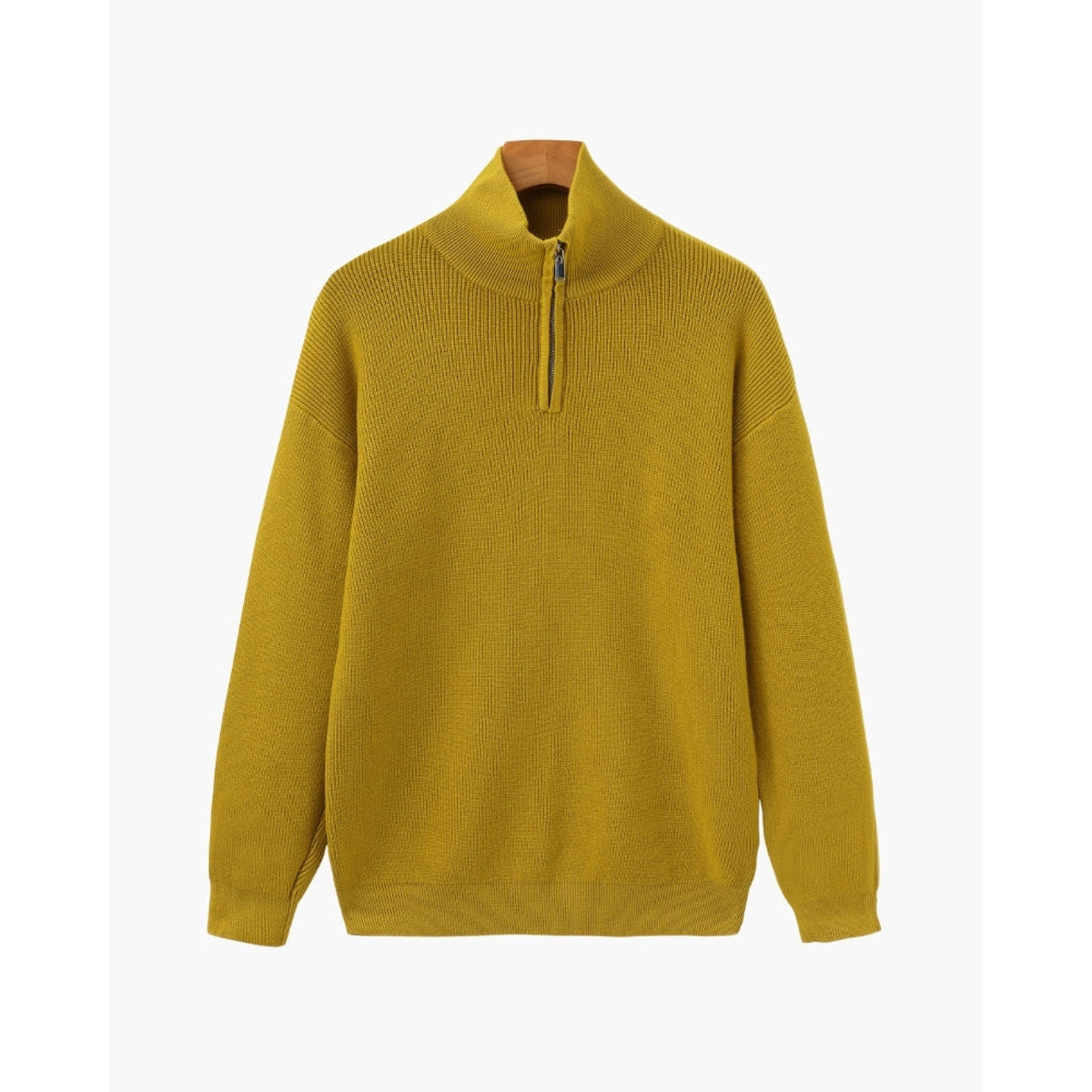 Half-Zip Sweatshirt Men Modern Knit Pullover for Effortless Style 10