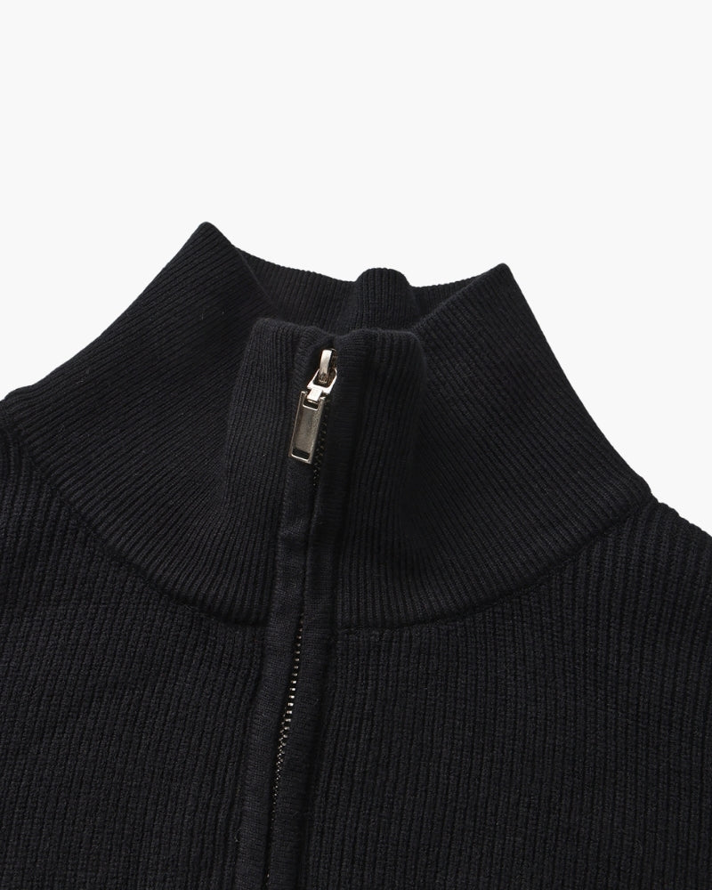 Half-Zip Sweatshirt Men Modern Knit Pullover for Effortless Style 2